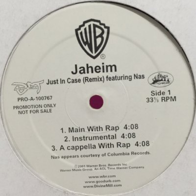 画像1: Jaheim feat. Nas - Just In Case (Remix) (12'')