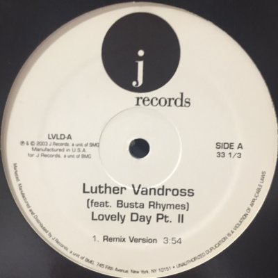画像1: Luther Vandross feat. Busta Rhymes - Lovely Day Pt. II (12'')