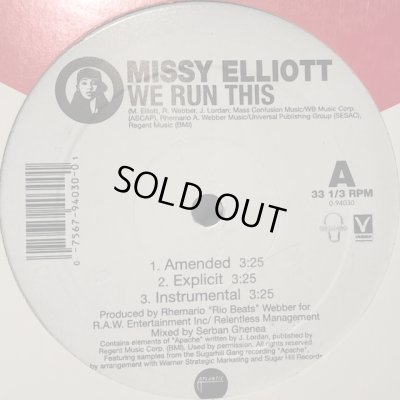 画像1: Missy Elliott - We Run This (b/w Irresistible Delicious) (12'')