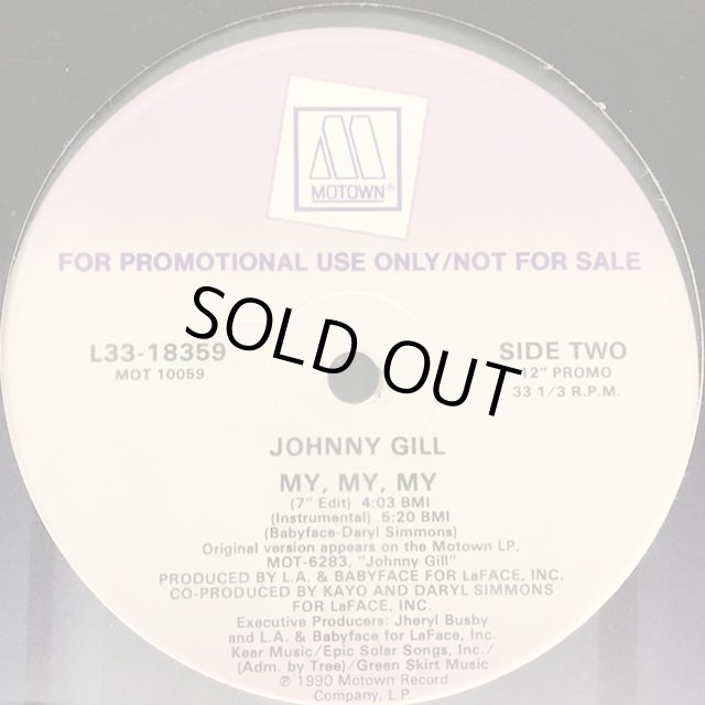 JOHNNY GILL/MY MY MY US版12inch シングル　プロモ Johnny Gill – My, My, My – CD (Single), 1990 [r3147627