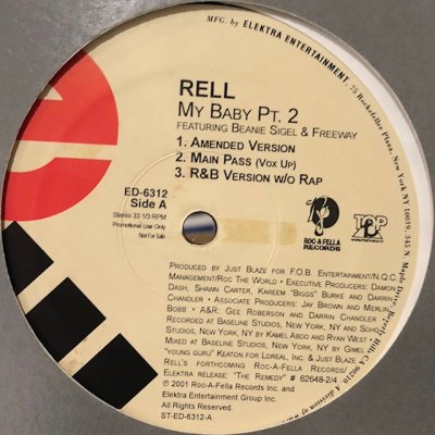 画像1: Rell feat. Beanie Sigel & Freeway - My Baby Pt.2 (12'')