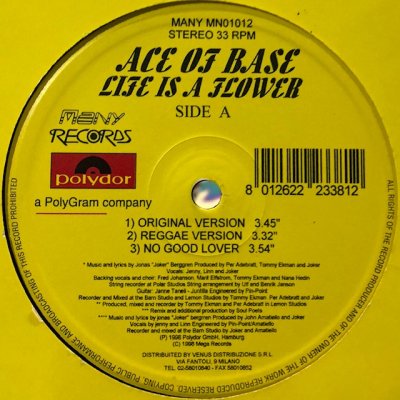 画像1: Ace Of Base - Life Is Flower (12'')