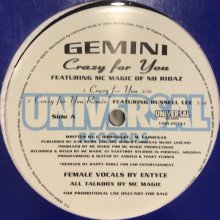 他の写真1: Gemini feat. MC Magic of NB Ridaz - Crazy For You (12'')