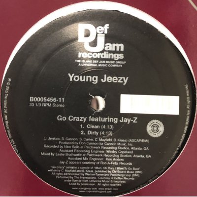 画像1: Young Jeezy feat. Jay-Z - Go Crazy (12'')