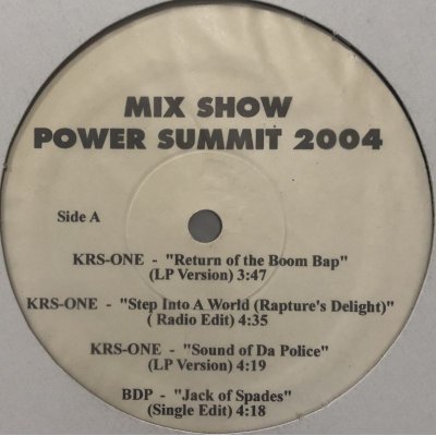 画像1: Krs-One (Boogie Down Productions) - Mix Show Power Summit 2004 (inc. Return Of The Boom Bap, I'm Still #1 and more) (12'')