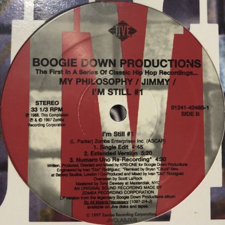 洋楽 Boogie Down Productions - I'm Still #1 Boogie Down Productions – I'm Still #1 – Vinyl (12