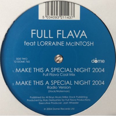 画像1: Full Flava feat. Lorraine McIntosh - Make This A Special Night 2004 (12'')