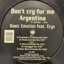 他の写真1: Basic Emotion feat. Eryx - Don't Cry For Me Argentina (12'')