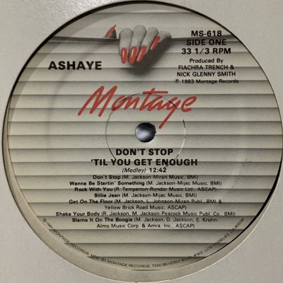 画像1: Ashaye - Don't Stop 'Til You Get Enough (Michael Jackson Mega Mix) (12'')