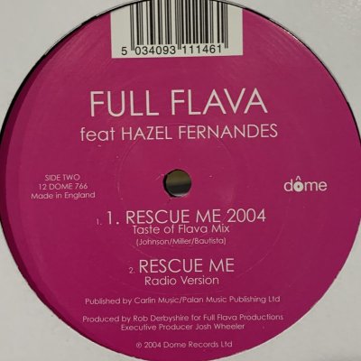 画像1: Full Flava feat. Hazel Fernandes - Rescue Me 2004 (12'')
