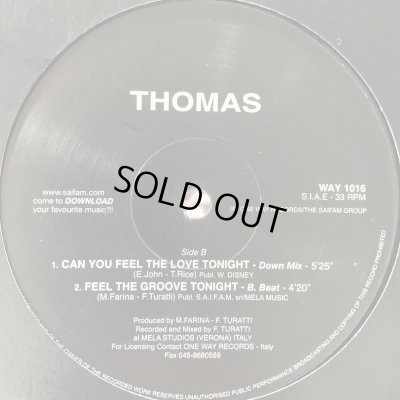 画像1: Thomas - Can You Feel The Love Tonight (12'') (正規再発盤)