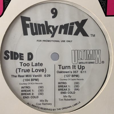 画像1: The Real Milli Vanilli - Too Late (Funkymix 9) (Funkymix Side C, D) (12'')