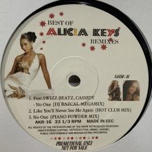 他の写真1: Alicia Keys - No One (Best Of Remixes) (inc. Like You'll Never See Me Again Remix & Waiting For Your Love Remix) (12'')