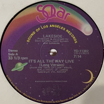 画像1: Lakeside - It's All The Way Live (12'')