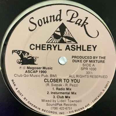 画像1: Cheryl Ashley - Closer To You (12'')