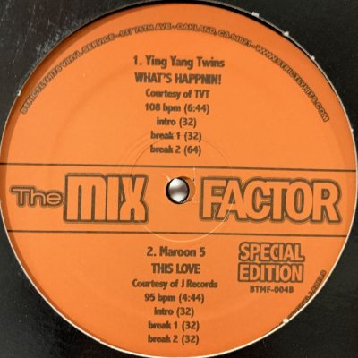 画像1: V.A. - The Mix Factor Special Edition (inc. Maroon 5 - This Love, J-Kwon vs. 50 Cent - Tipsy In Da Club and more..) (12''×2)