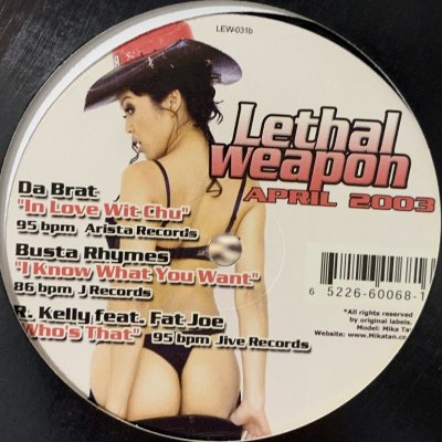 画像1: V.A. - Lethal Weapon April 2003 (inc. Da Brat - In Love Wit Chu, Beyonce - Beyonce In Da Club etc) (12'')