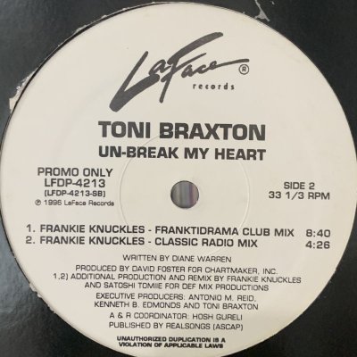 画像1: Toni Braxton - Un-Break My Heart (12'') (Promo)
