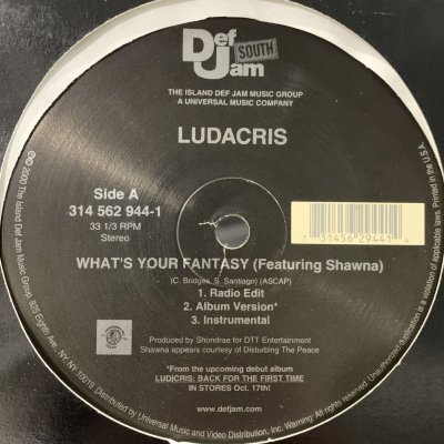 画像1: Ludacris - What's Your Fantasy (12'')