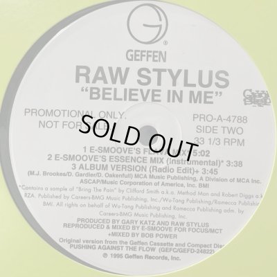 画像1: Raw Stylus - Believe In Me (12'')