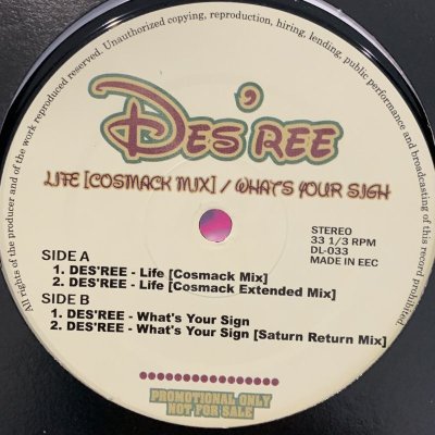 画像1: Des'Ree - Life / What's Your Sign (12'') 