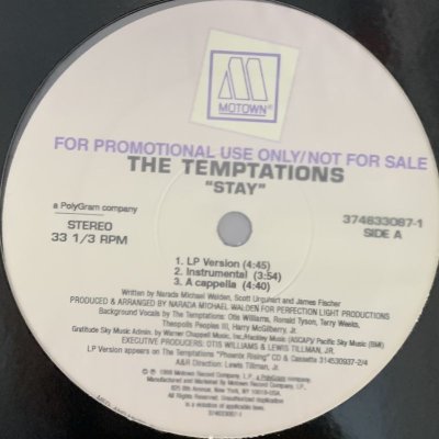 画像1: The Temptations - Stay (12'')