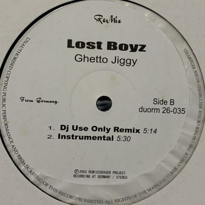 画像1: Lost Boyz - Ghetto Jiggy (DJ Use Only Remix) (12'') (新品!!)