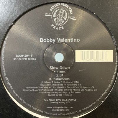 画像1: Bobby Valentino - Slow Down (12'')