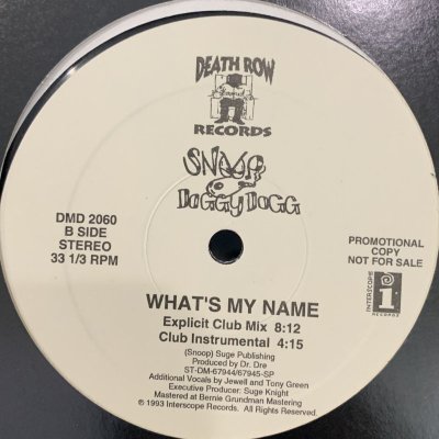 画像1: Snoop Doggy Dogg - What's My Name (12'')