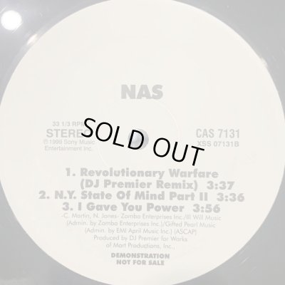 画像1: Nas - Revolutionary Warfare (DJ Premier Remix) / N.Y. State Of Mind Part II / Nas Is Like (12'')