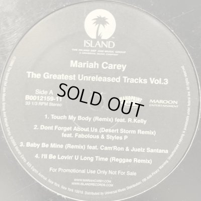 画像1: Mariah Carey - The Greatest Unreleased Tracks Vol. 3 (inc. Touch My Body Remix, Don't Forget About Us Remix, I'll Be Lovin' U Long Time Reggae Remix and more) (12'')