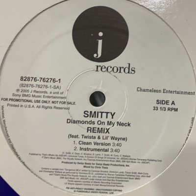 画像1: Smitty feat. Twists & Lil' Wayne - Diamonds On My Neck (Remix) (12'')