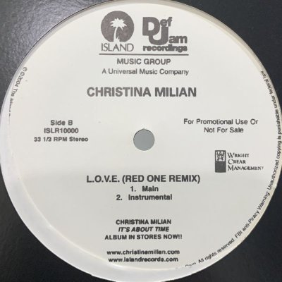 画像1: Christina Milian - L.O.V.E. (Red One Remix) (12'') (キレイ！)