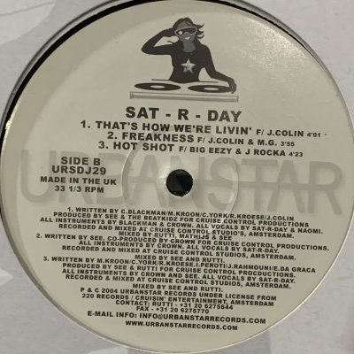 画像1: Sat-r-day - Sampler (inc. That's How We're Livin') (12'')