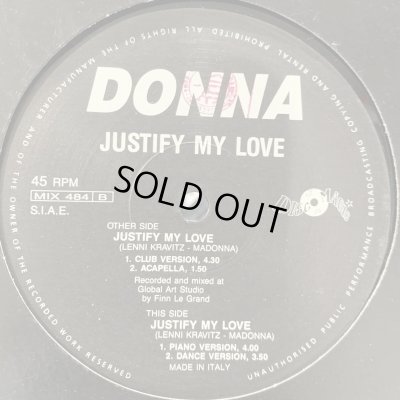 画像1: Donna - Justify My Love (12'')