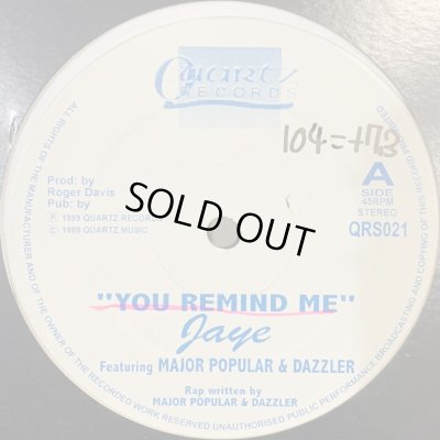 画像1: Jaye feat. Major Popular & Dazzler - You Remind Me (12'')