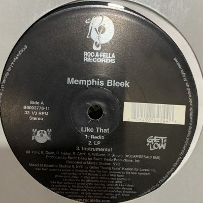 画像1: Memphis Bleek - Like That (12'')