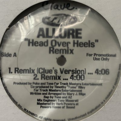 画像1: Allure feat. DJ Clue - Head Over Heels (Remix) (12'')