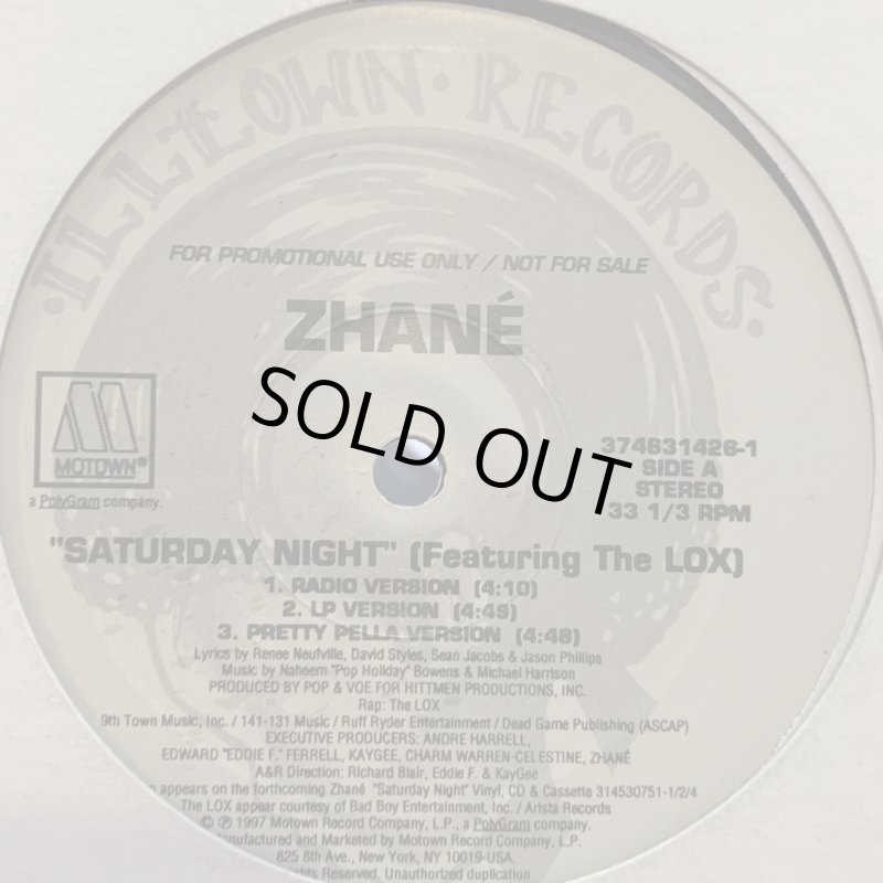 Zhane feat. The Lox - Saturday Night (12'') - FATMAN RECORDS