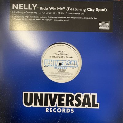 画像1: Nelly feat. City Spud - Ride Wit Me (12'') (キレイ！！) (本物US Promo !!)
