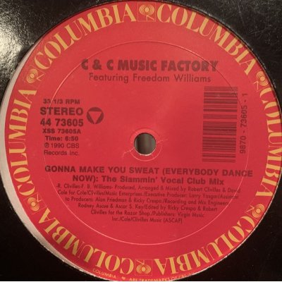 画像1: C & C Music Factory feat. Freedom Williams - Gonna Make You Sweat (Everybody Dance Now) (12'')