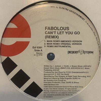 画像1: Fabolous feat. Tamia - Into You (b/w Can't Let You Go Just Blaze Remix) (12'')