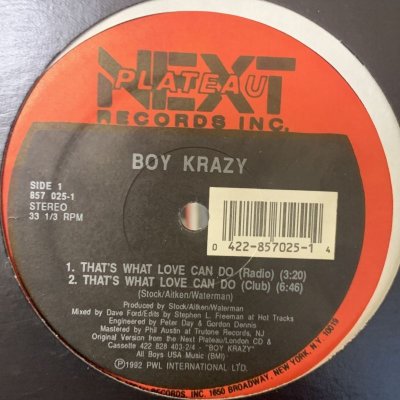 画像1: Boy Krazy - That's What Love Can Do (b/w One Thing Leads To Another) (12'')