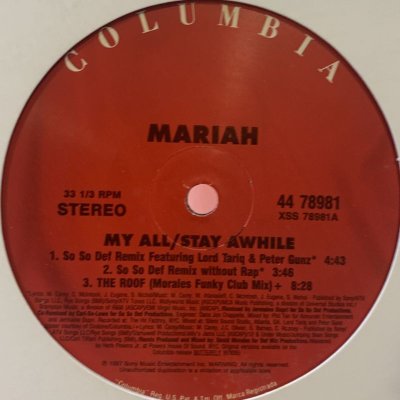画像1: Mariah Carey - My All / Stay Awhile (12'') (キレイ！！)