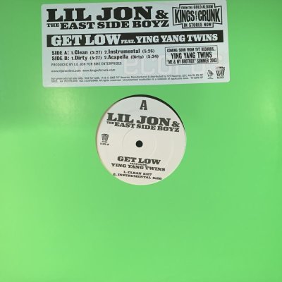 画像1: Lil' Jon & The East Side Boyz feat. Ying Yang Twins -  Get Low (12'') (キレイ！)