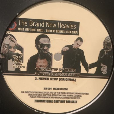 画像1: The Brand New Heavies feat. N'dea Davenport - Never Stop (07' Remix) (b/w Dream On Dreamer Club Remix) (12'') (キレイ！！)