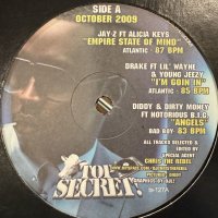 Various – Top Secret October 2009 (inc. Jay-Z feat. Alicia Keys - Empire State Of Mind, Alicia Keys - Doesn't Mean Anything, Roscoe Umali feat. One Block Radius - Never Fallin and more) (12'') 