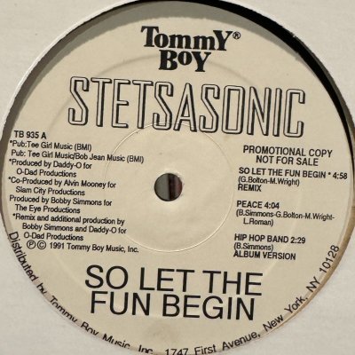 画像1: Stetsasonic - Hip Hop Band / So Let The Fun Begin (12'') (US Promo !!)