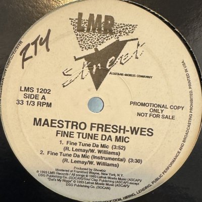 画像1: Maestro Fresh-Wes - Fine Tune Da Mic / Make It For The Ruff (12'') (US Promo !!)