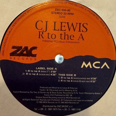 画像1: CJ Lewis - R To The A (12'')